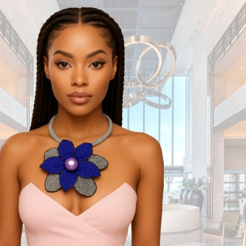 FLOWER NECKLACE B & S