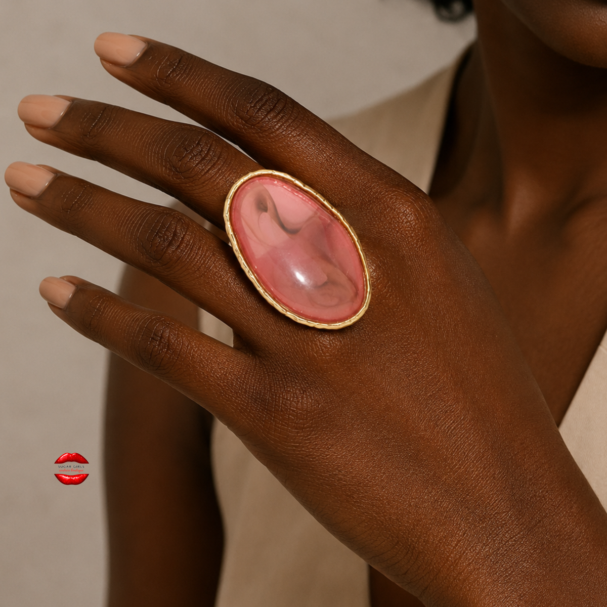 PINK CHAMPAGNE LUXE RING