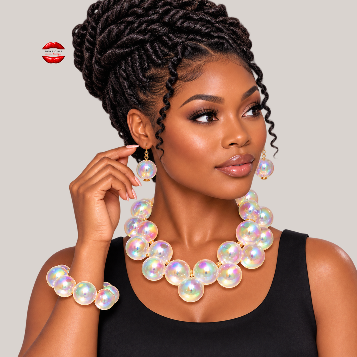 IRIDESCENT GLOW BAUBLES SET