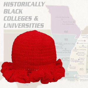 RED CROCHET BUCKET HAT