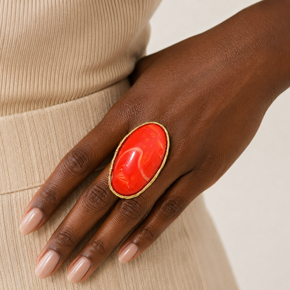 CORAL CRUSH LUXE RING