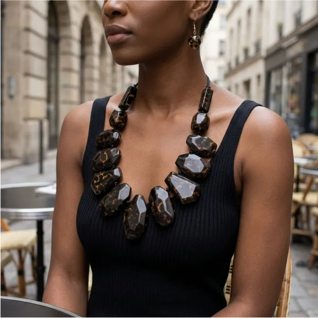 COCOA LEOPARD NECKLACE