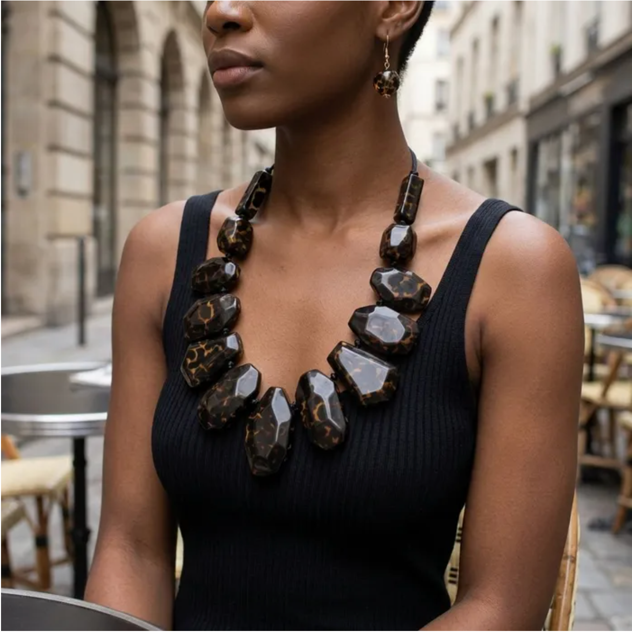 COCOA LEOPARD NECKLACE