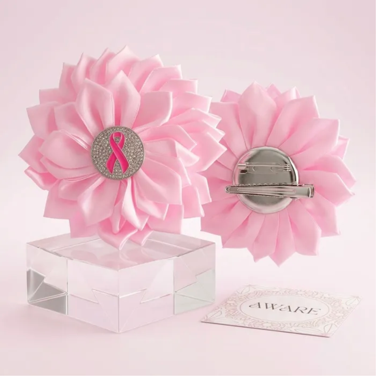 PINK POWER BLOOM BROOCH &amp; HAIR CLIP