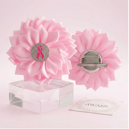 PINK POWER BLOOM BROOCH &amp; HAIR CLIP