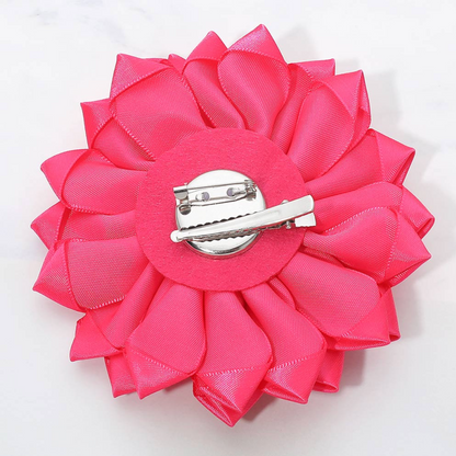PINK PASSION BLOOM BROOCH &amp; HAIR PIN