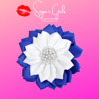 FLOWER BROOCH B&amp;W